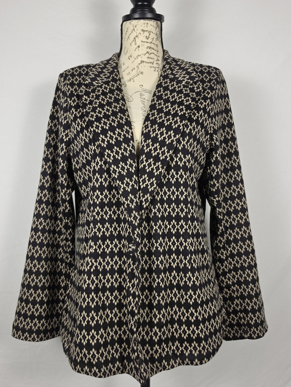 Philosophy Republic Clothing Aztec Diamond Knit Blazer Jacke - XL